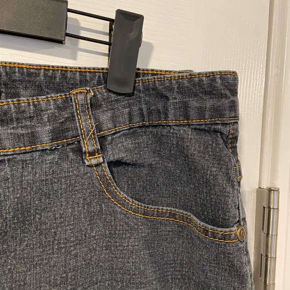 Gazoz Size 16 Embroidered Pocket Zip Up Ramie Cotton Stretch Cropped Jeans - Picture 9 of 11